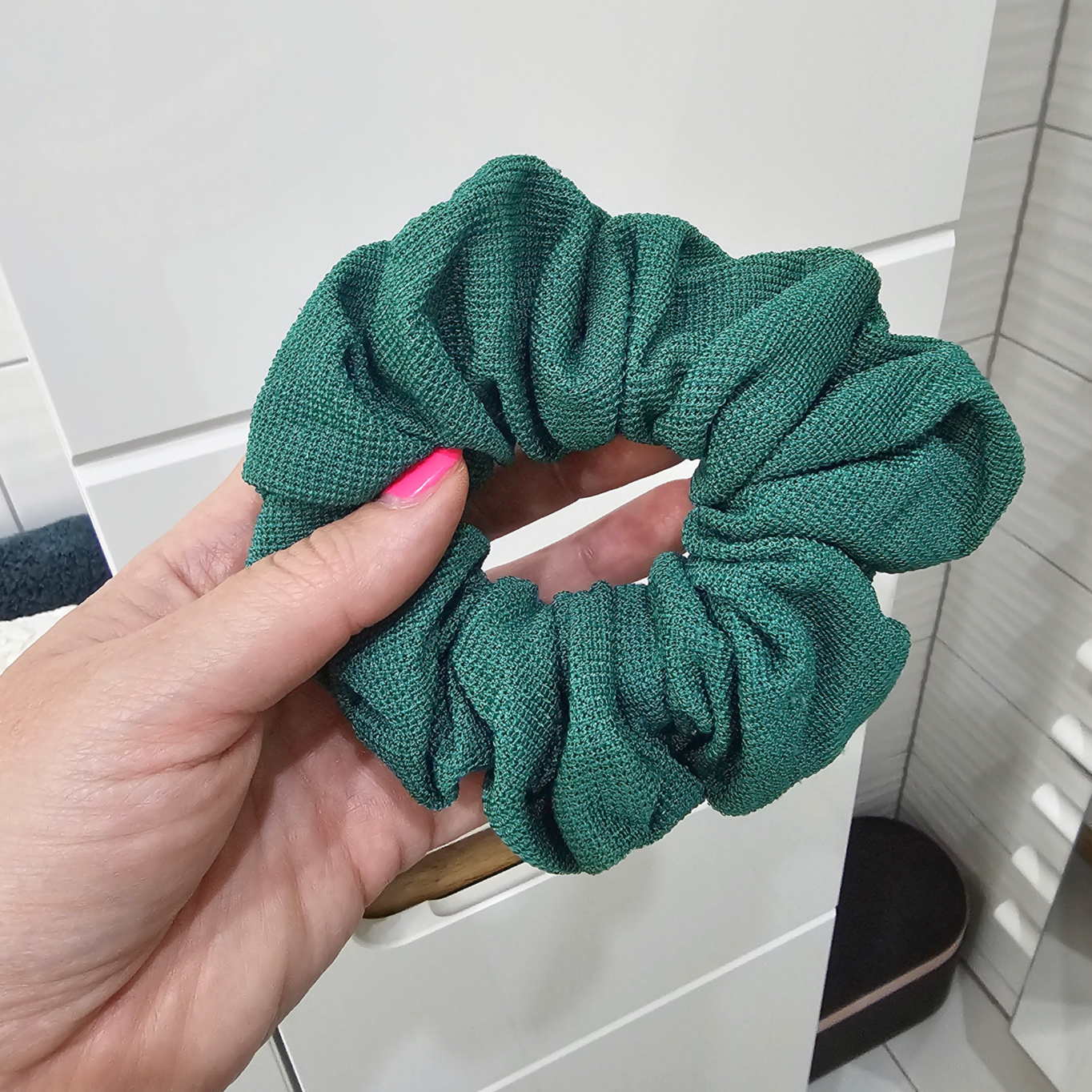 Scrunchie gumička do vlasů PRIXE zelená3